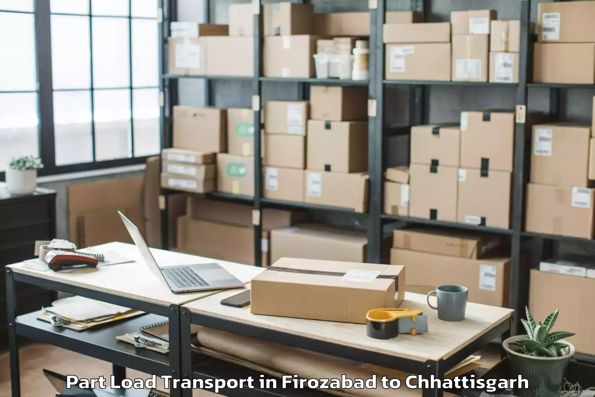 Hassle-Free Firozabad to Mahasamund Part Load Transport